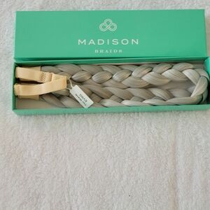 Madison Braids. Silver/grey Braided Headband